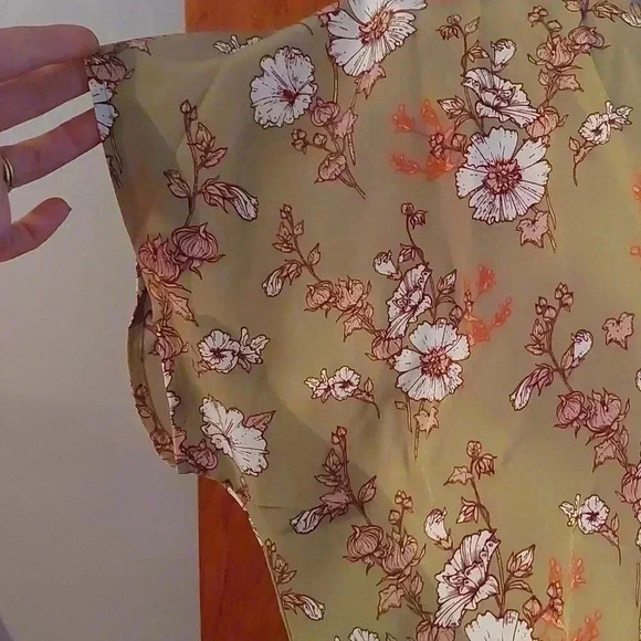 NWT Boho green and white top size xl - Picture 4 of 4